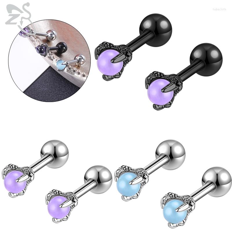 Stud Earrings ZS 1/2pc 316L Steel Earring For Men Women Dragon Claw Handheld Natural Gemstone Ear Tragus Piercing
Stud Earrings ZS 1/2pc 316L Steel Earring For Men Women Dragon Claw Handheld Natural Gemstone Ear Tragus Piercing