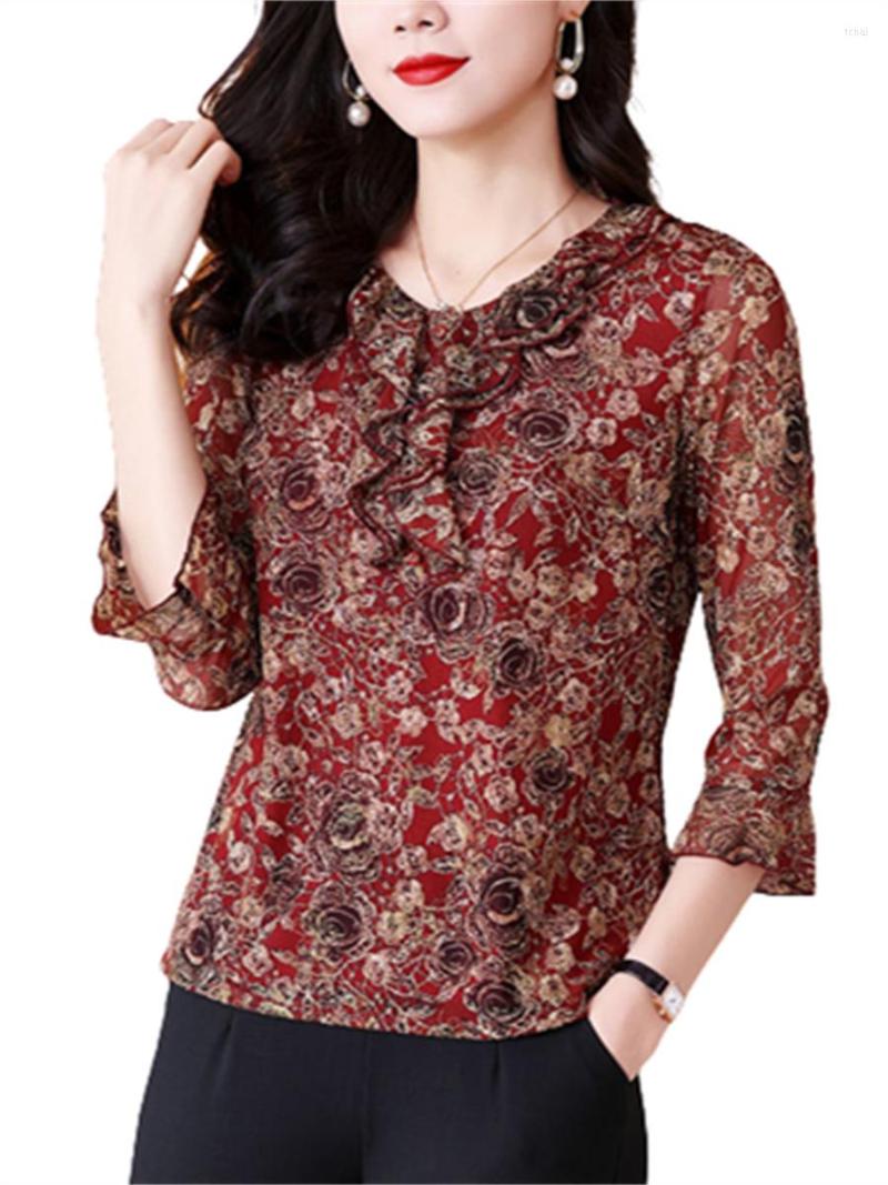 Women's Blouses 4XL Loose Women Spring Summer Shirts Lady Fashion Casual Half Sleeve O-Neck Collar Ruffles Print Blusas Tops WY0557, Red
Women's Blouses 4XL Loose Women Spring Summer Shirts Lady Fashion Casual Half Sleeve O-Neck Collar Ruffles Print Blusas Tops WY0557, Red