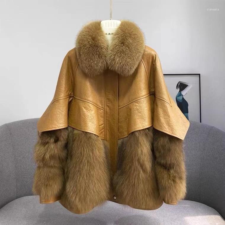 Women' Leather Yanying Fur Coat Female 2022 Haining Lafite Sheep Splicing Hair Young And Thin Ruffle Edge, Black
Women' Leather Yanying Fur Coat Female 2022 Haining Lafite Sheep Splicing Hair Young And Thin Ruffle Edge, Black
