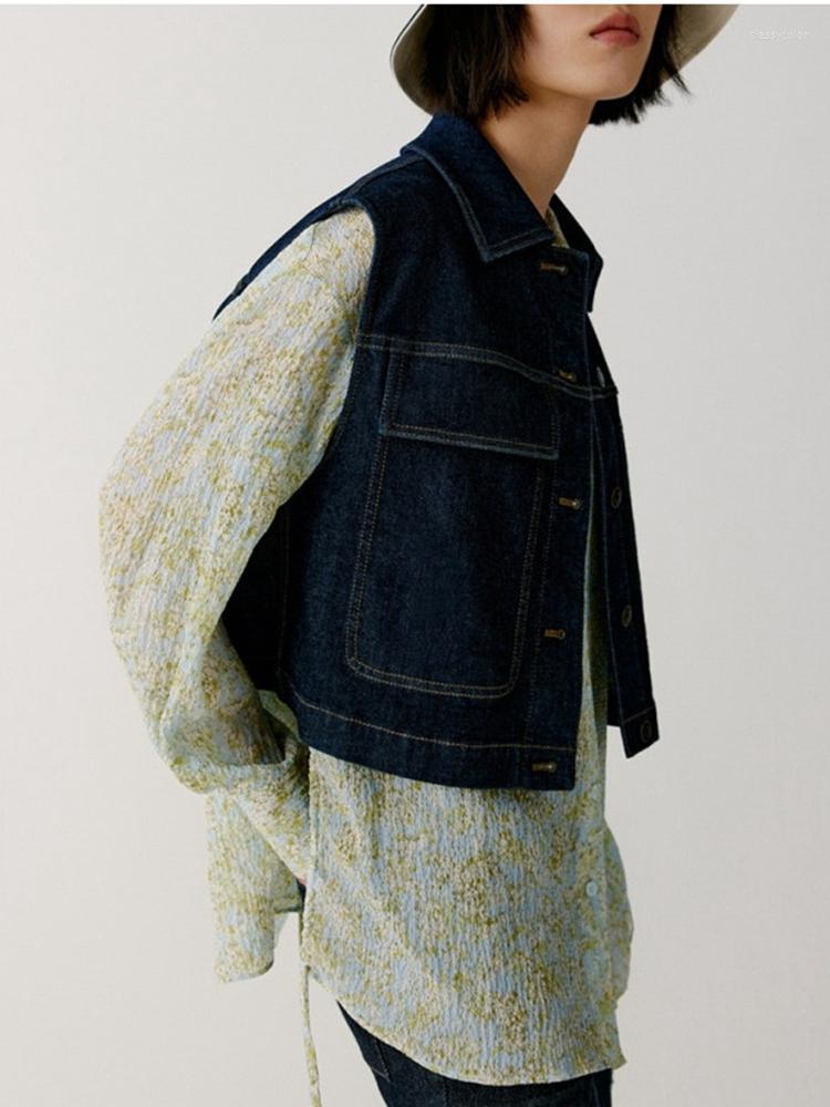 Women's Vests Women Jacket 2022 Denim Fashion Trend Retro Sleeveless Cotton Vest, Blue 
Women's Vests Women Jacket 2022 Denim Fashion Trend Retro Sleeveless Cotton Vest, Blue