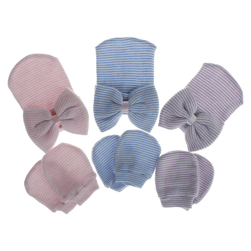 Baby Caps & Hats Gloves Combo 8-Color Infant Winter Beanies Double Knitted Toddler Hat Cap Winter For Girl