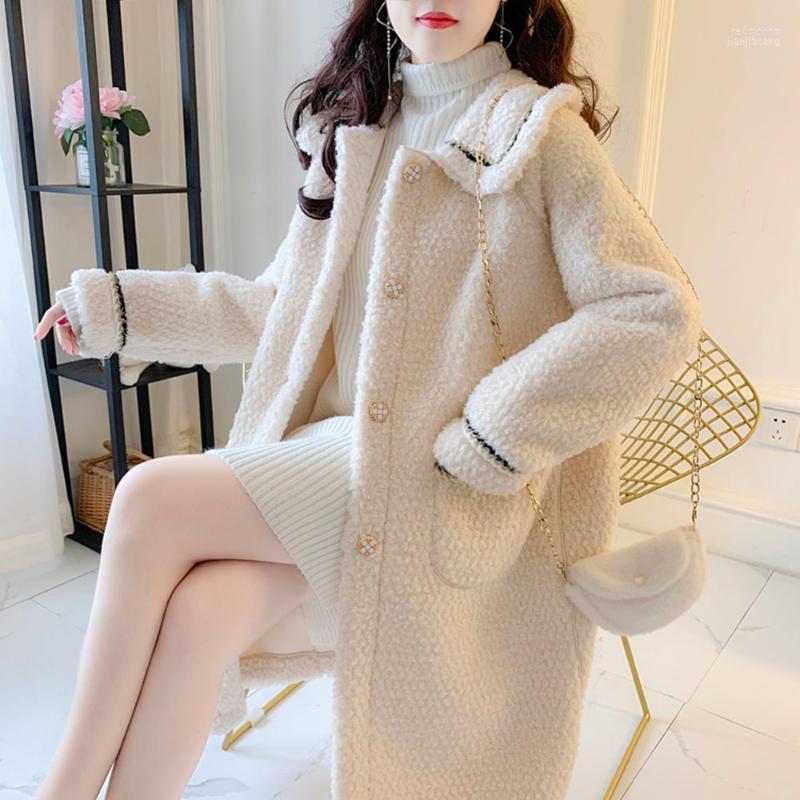 Women's Wool Women's & Blends Autumn And Winter Thickening Korean Sweet Elegant Mid-length Sky Blue Warm Lamb Coat Women All-match
Women's Wool Women's & Blends Autumn And Winter Thickening Korean Sweet Elegant Mid-length Sky Blue Warm Lamb Coat Women All-match