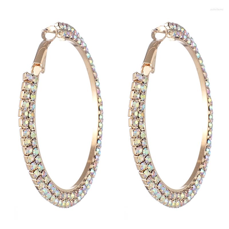Hoop Earrings 2022 Gold Silver Color High Polished Paved With Rhinestone For Wedding Party Jewelry E609
Hoop Earrings 2022 Gold Silver Color High Polished Paved With Rhinestone For Wedding Party Jewelry E609