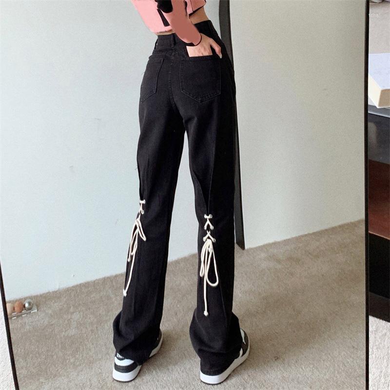 Women' Jeans Lace Up Fashion Women -5XL High Waist Straight Loose Denim Trouses 2022 Spring Summer Female Wide Leg Pants, Black
Women' Jeans Lace Up Fashion Women -5XL High Waist Straight Loose Denim Trouses 2022 Spring Summer Female Wide Leg Pants, Black