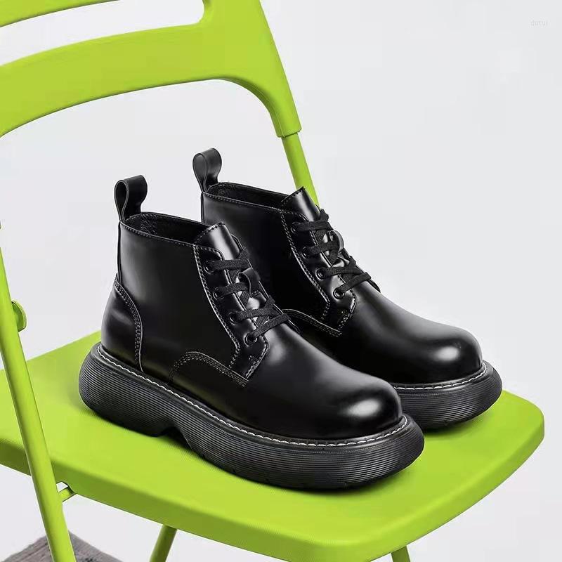 Boots Ankle Men Split Leather Lace Up Platform Autumn Casual Shoes Male Motorcycle Thick Sole Punk Botas, Black
Boots Ankle Men Split Leather Lace Up Platform Autumn Casual Shoes Male Motorcycle Thick Sole Punk Botas, Black