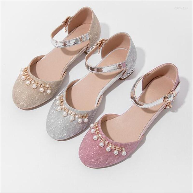Flat Shoes Girls Sandals Princess 2022 Summer Soft Sole High Heel Dance Shoe Wedding Pearl Children Square Toe, Pink 
Flat Shoes Girls Sandals Princess 2022 Summer Soft Sole High Heel Dance Shoe Wedding Pearl Children Square Toe, Pink