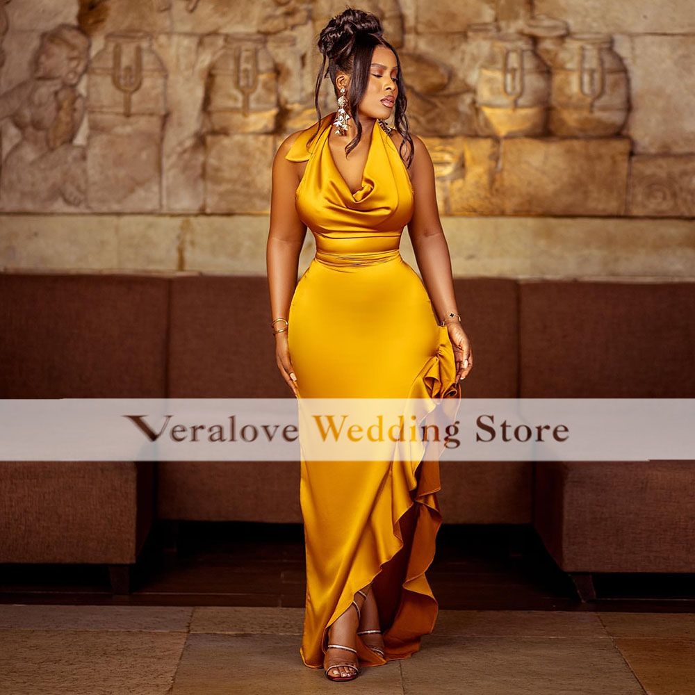 Elegant Aso Ebi Evening Dress For Women Party Halter Neck Slit Mermaid Prom Dress 2022 robe de soirwe femme, Pink
Elegant Aso Ebi Evening Dress For Women Party Halter Neck Slit Mermaid Prom Dress 2022 robe de soirwe femme, Pink