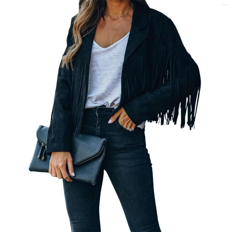 Women' Jackets Women Solid Color Collared Jacket With Tassels Long Sleeve Open Front Coat Black/ Coffee/ Pink 2022 Fashion, Beige
Women' Jackets Women Solid Color Collared Jacket With Tassels Long Sleeve Open Front Coat Black/ Coffee/ Pink 2022 Fashion, Beige