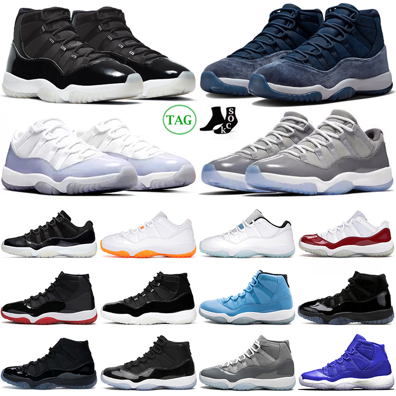 

basketball 11 shoes 11s Men Women Midnight Navy Royal Blue Cool Grey Cherry Pantone Pure Violet Concord Gamma Blue mens trainers outdoor, 11s space jam