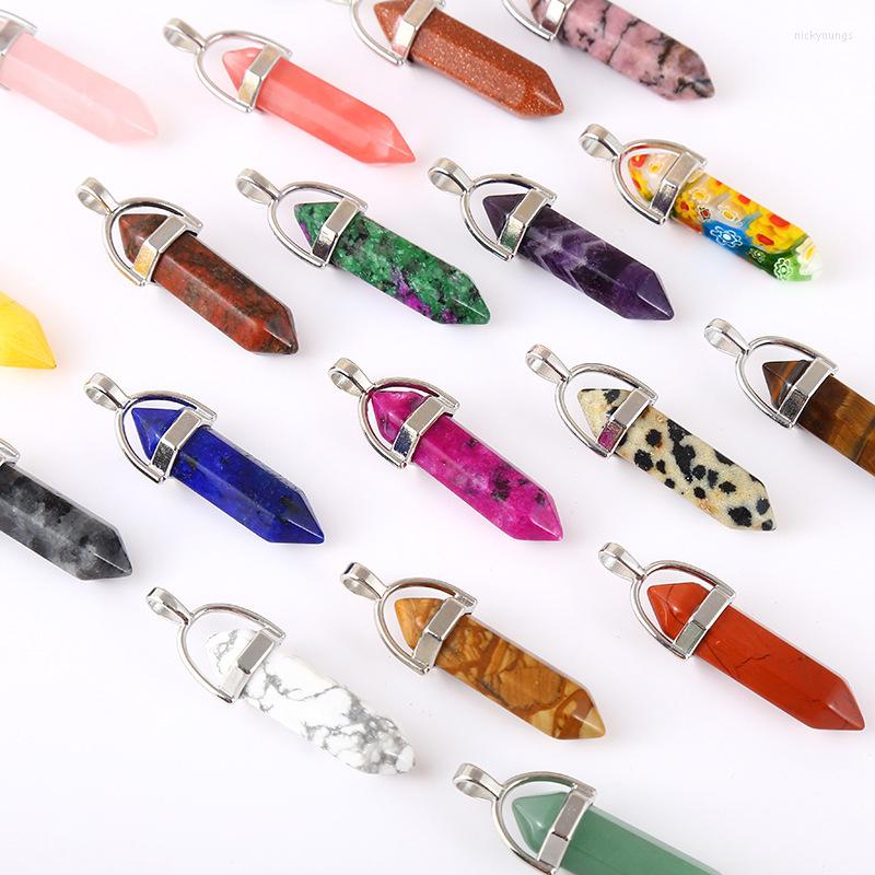 Pendant Necklaces Natural Crystal Stone Hexagon Necklace 8 32mm Gemstone Quartz Point Pendulum Reiki Chakra Pendulo
Pendant Necklaces Natural Crystal Stone Hexagon Necklace 8 32mm Gemstone Quartz Point Pendulum Reiki Chakra Pendulo