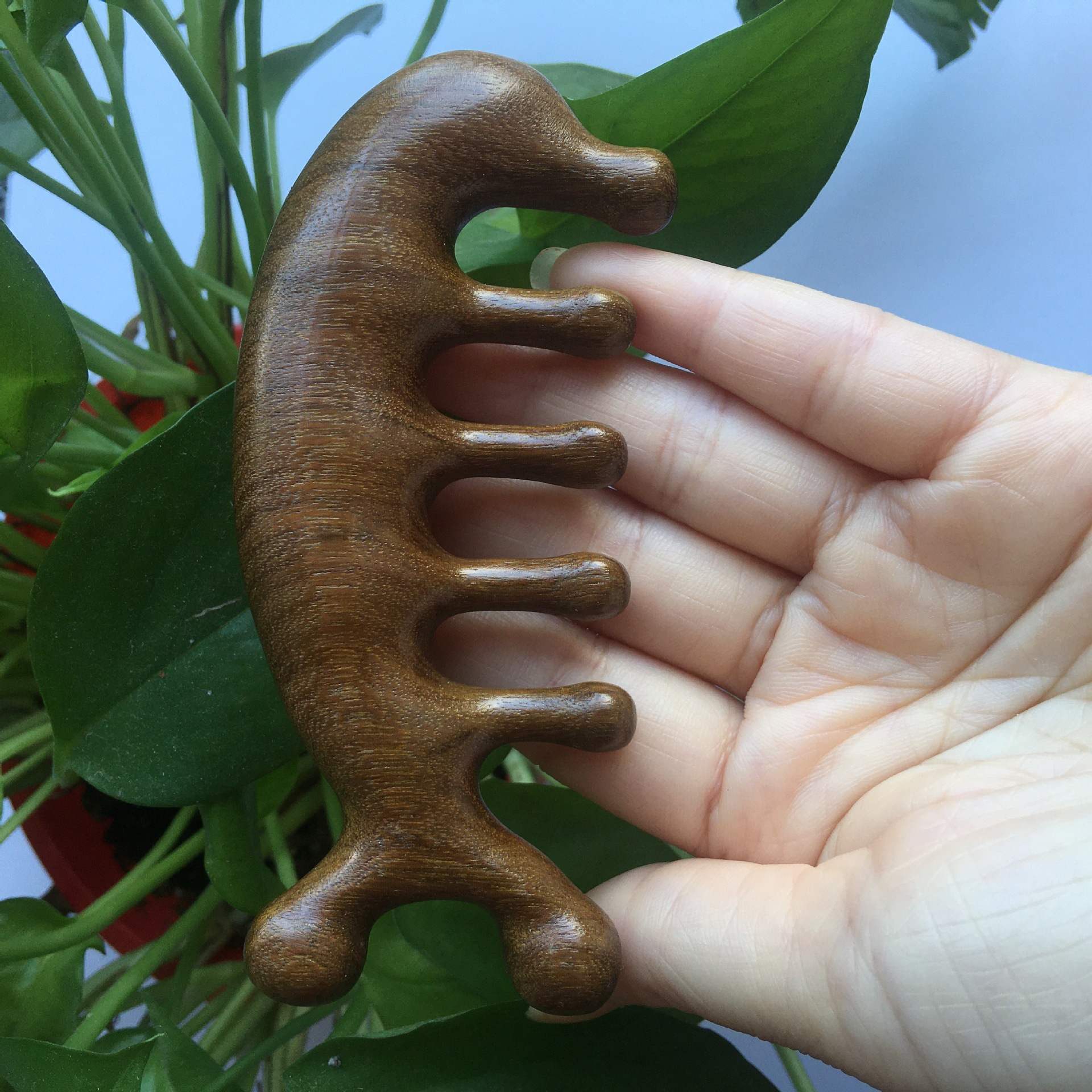 Makeup Tools Body Meridian Massage Comb Sandalwood Five Wide Tooth Comb Acupuncture Therapy Blood Circulation Anti-static Smooth Hair