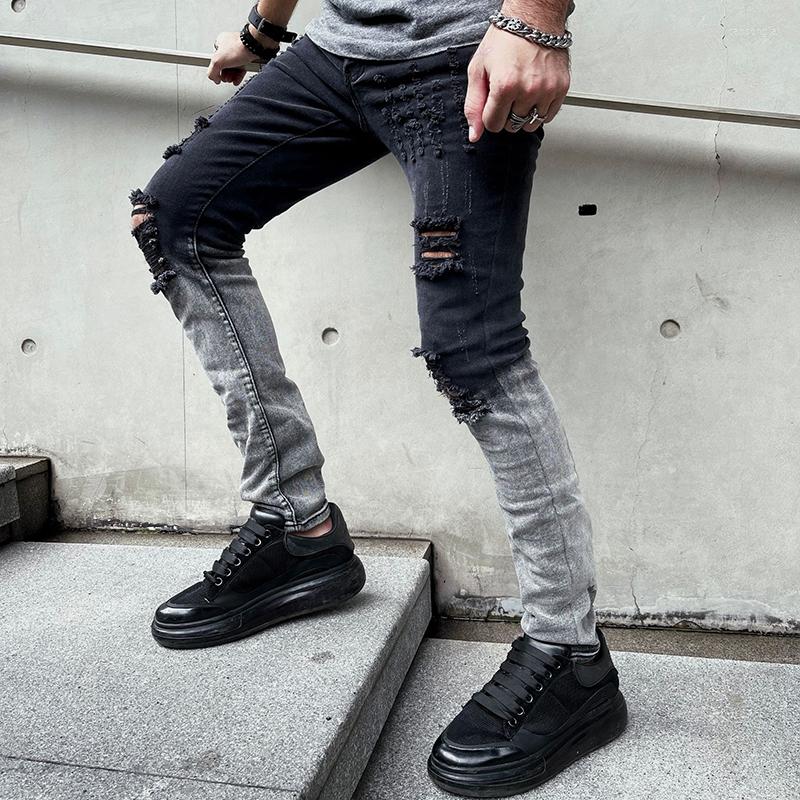 Men's Jeans Men's Ripped White And Black Foreign Trade Cross-border Color Stretch Slim Pants, 1866
Men's Jeans Men's Ripped White And Black Foreign Trade Cross-border Color Stretch Slim Pants, 1866