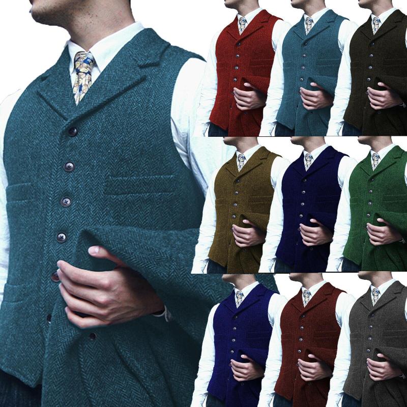 Men' Vests Men' Suit Vest Formal Business Office Work Wear Vintage Wool Herringbone Jacket Steampunk Waistcoat, Black
Men' Vests Men' Suit Vest Formal Business Office Work Wear Vintage Wool Herringbone Jacket Steampunk Waistcoat, Black