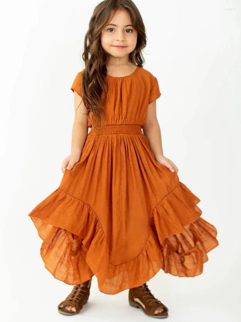 Girl Dresses Turmeric Tea Length Bow Short Cap Sleeves Little Children Poshoot Bridesmaid Dress, White
Girl Dresses Turmeric Tea Length Bow Short Cap Sleeves Little Children Poshoot Bridesmaid Dress, White