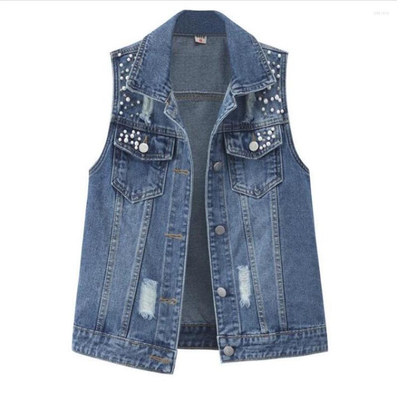 Women' Vests 2022 Fashion Korean Version Women/Girl Cotton Lapel Nail Bead Set Drill Pocket Sleeveless Do Old Loose Cowboy Waistcoat -5XL, Blue
Women' Vests 2022 Fashion Korean Version Women/Girl Cotton Lapel Nail Bead Set Drill Pocket Sleeveless Do Old Loose Cowboy Waistcoat -5XL, Blue