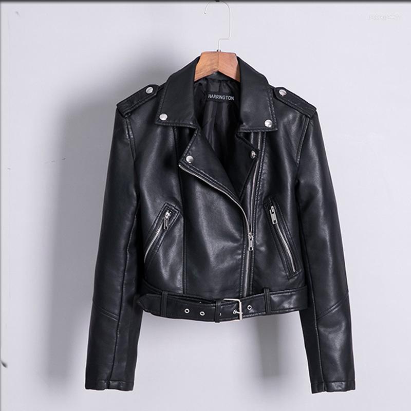 Women' Leather 2022 Autumn Jacket Women Turn Down Collar Female Zipper Coat Casual Faux Black Motorcycle Jackets
Women' Leather 2022 Autumn Jacket Women Turn Down Collar Female Zipper Coat Casual Faux Black Motorcycle Jackets