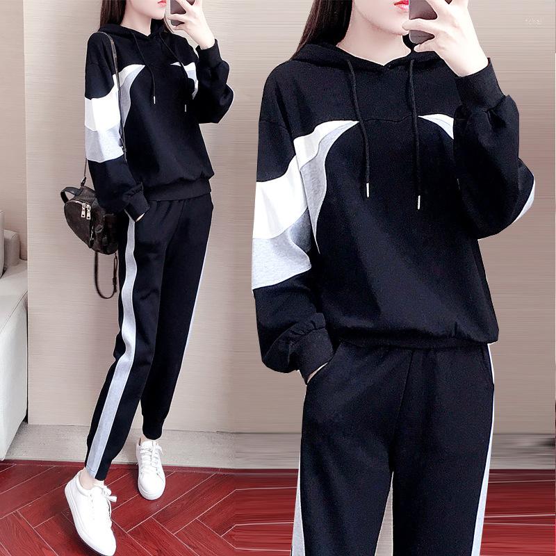 Women' Two Piece Pants 2022 Fashion Korean Loose Suit Women' Sweater Leisure Two-piece Set Women Spring And Autumn Sportswear, Black
Women' Two Piece Pants 2022 Fashion Korean Loose Suit Women' Sweater Leisure Two-piece Set Women Spring And Autumn Sportswear, Black