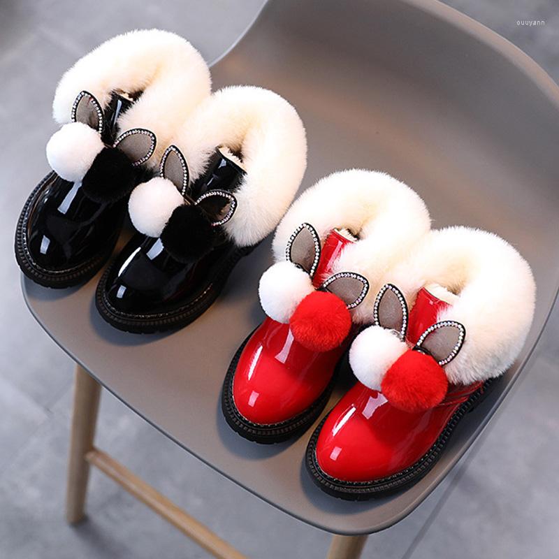 Boots Winter Kid Ankle Ear Children Leather For Toddlers Girls Patent Bright Skin Fluffy Pom-pom Warm Plush
Boots Winter Kid Ankle Ear Children Leather For Toddlers Girls Patent Bright Skin Fluffy Pom-pom Warm Plush