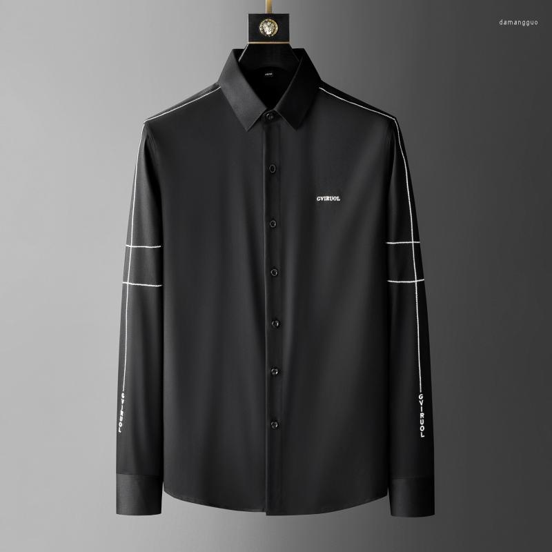 Men's Casual Shirts Men's Line Embroidery Decoration Men 2022 Spring High Quality Brand Business Formal Dress Black White Luxe Chemise
Men's Casual Shirts Men's Line Embroidery Decoration Men 2022 Spring High Quality Brand Business Formal Dress Black White Luxe Chemise