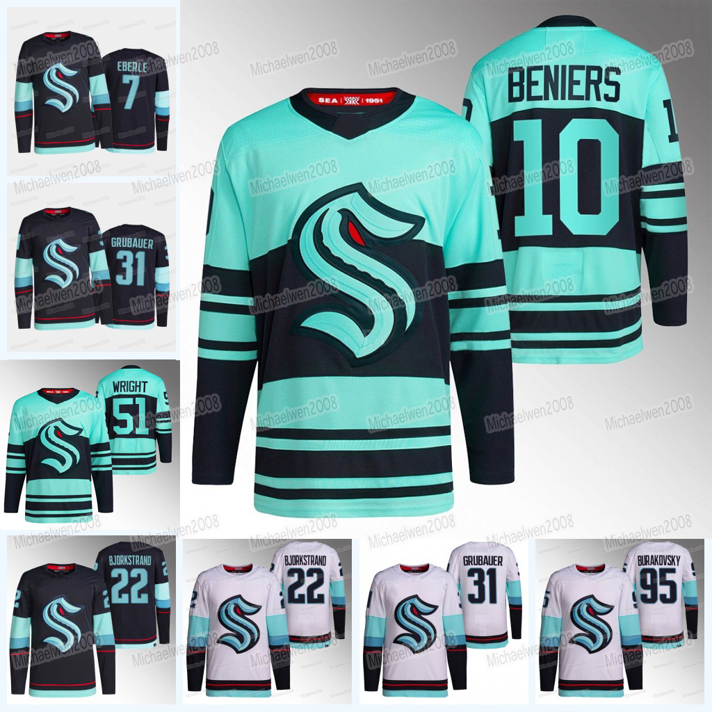 Seattle 10 Matty Beniers Kraken Jersey Philipp Grubauer Yanni Gourde Jared McCann Morgan Geekie Eberle Andre Burakovsky Jamie Oleksiak Adam Larsson, Navy
Seattle 10 Matty Beniers Kraken Jersey Philipp Grubauer Yanni Gourde Jared McCann Morgan Geekie Eberle Andre Burakovsky Jamie Oleksiak Adam Larsson, Navy
