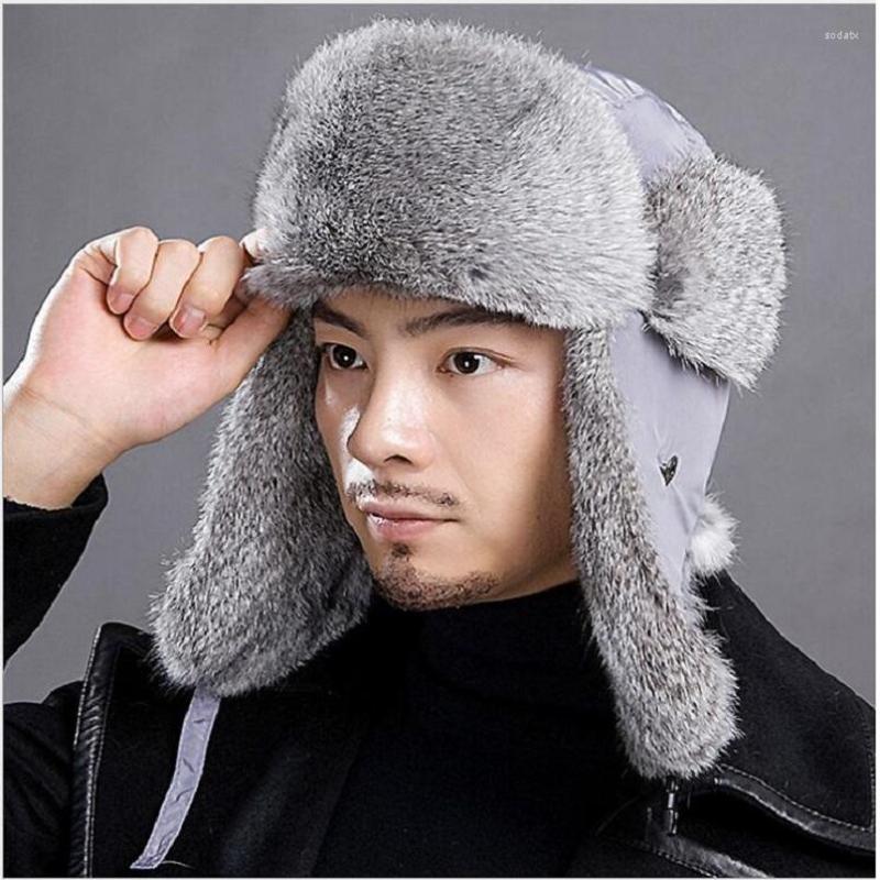 Berets Real Fur Hat With Earflap Winter Ushanka Russia Men Women Unisex Hats Bomber Cossack Trapper Snow-Ski-Cap H115, Black
Berets Real Fur Hat With Earflap Winter Ushanka Russia Men Women Unisex Hats Bomber Cossack Trapper Snow-Ski-Cap H115, Black