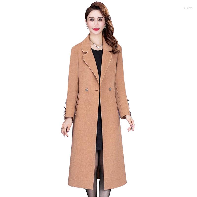 Women's Wool 2022 Autumn Winter Woolen Coat Middle-Aged Women Jacket Double-Breasted Solid Slim X-Long Imitation Cashmere Outerwear Tops, Red
Women's Wool 2022 Autumn Winter Woolen Coat Middle-Aged Women Jacket Double-Breasted Solid Slim X-Long Imitation Cashmere Outerwear Tops, Red