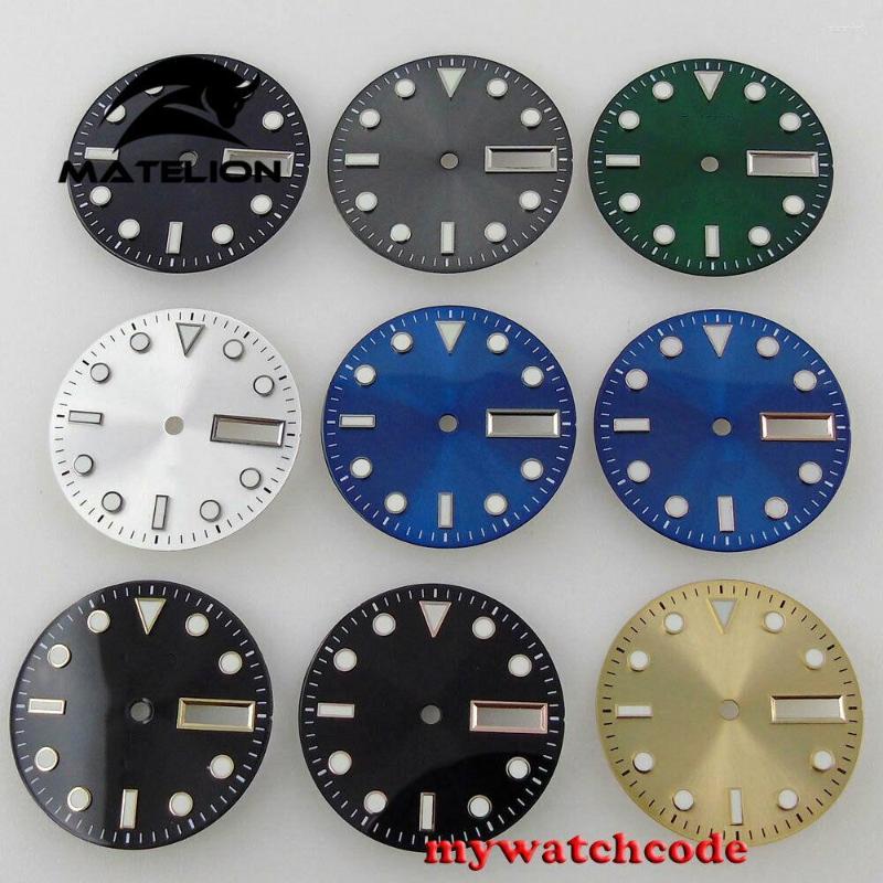 

Watch Repair Kits Super Luminous 29mm Black Gray Golden Blue Dial For Japan NH36 Movement Day Date Window