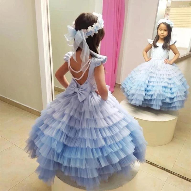 Girl Dresses Sky Blue Tiered Puffy Girls For Party Flower Dress Pearls Kids Clothes Children Birthday Pageant Gown, Black
Girl Dresses Sky Blue Tiered Puffy Girls For Party Flower Dress Pearls Kids Clothes Children Birthday Pageant Gown, Black