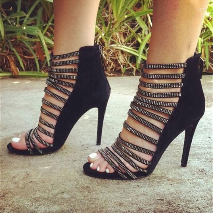 Sandals ASHIOFU Handmade Women High Heel Crystals Stripped Peep-toe Party Summer Shoes Faux-leather Evening Fashion, Picture shown
Sandals ASHIOFU Handmade Women High Heel Crystals Stripped Peep-toe Party Summer Shoes Faux-leather Evening Fashion, Picture shown