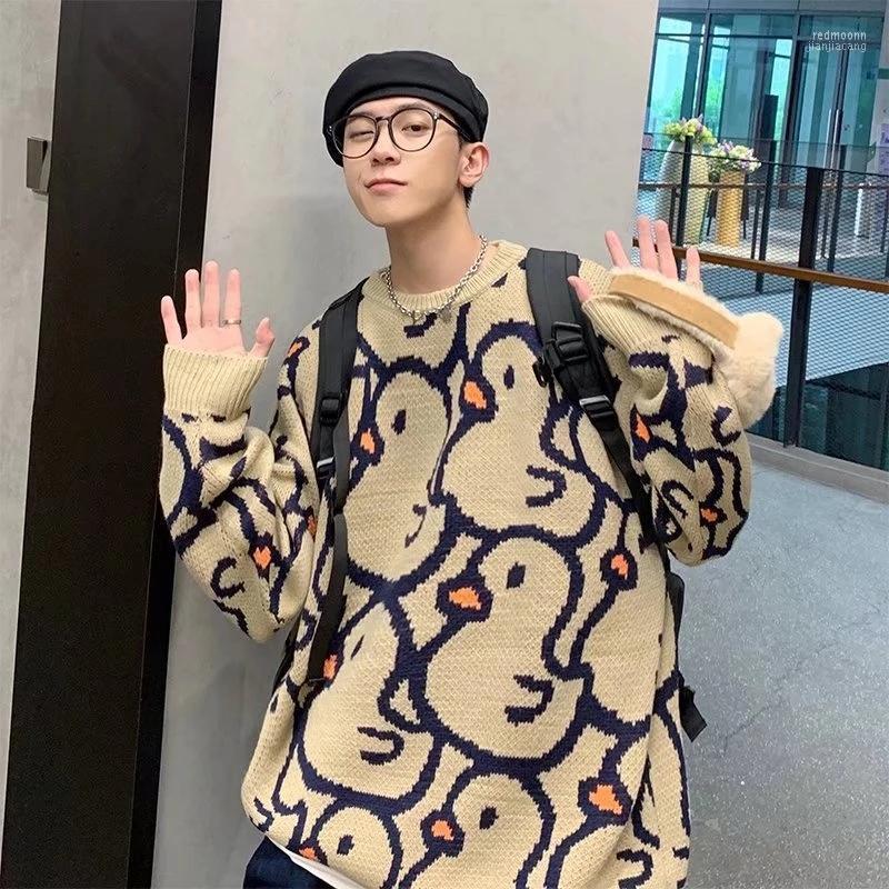 Men' Sweaters Men' Dessy Hong Kong Style Full Printed Sweater Autumn And Winter Wear 2022 Loose Korean Cartoon Ins Trend Top
Men' Sweaters Men' Dessy Hong Kong Style Full Printed Sweater Autumn And Winter Wear 2022 Loose Korean Cartoon Ins Trend Top