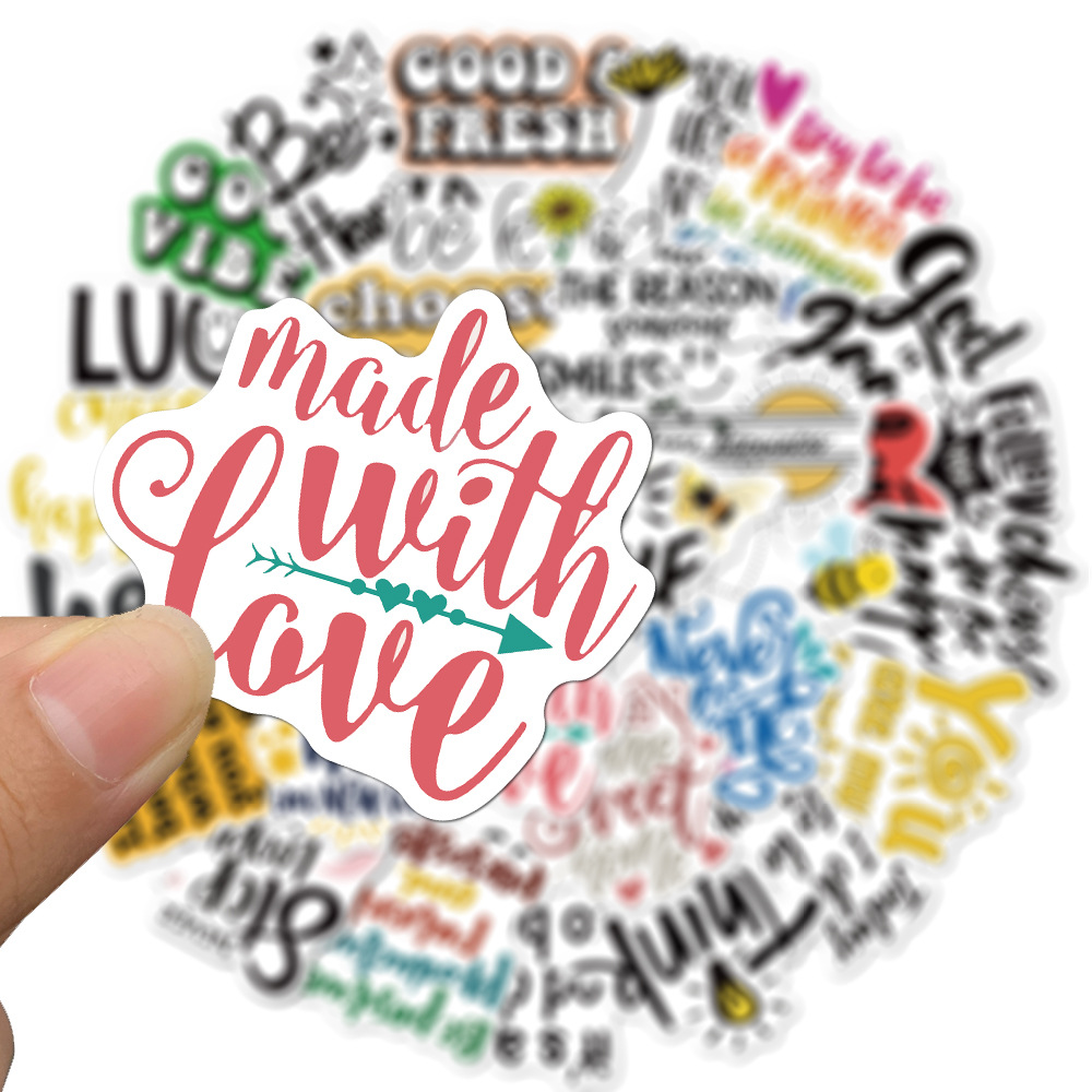 50Pcs Motivational Stickers Pack Non-random Car Bike Luggage Sticker Laptop Skateboard Motor Water Bottle Decal