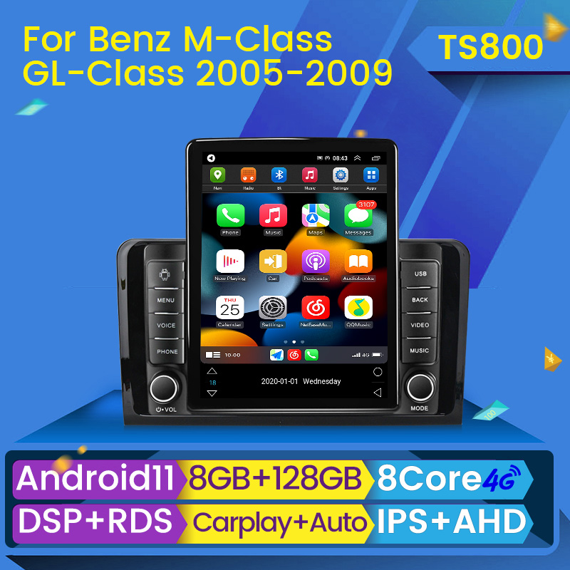 Android 11 Car dvd Radio Player Audio GPS FOR BENZ ML 320/ML 350/W164 2005-2012 GL 2 Din Multimedia Navigation Stereo Carplay Auto
Android 11 Car dvd Radio Player Audio GPS FOR BENZ ML 320/ML 350/W164 2005-2012 GL 2 Din Multimedia Navigation Stereo Carplay Auto