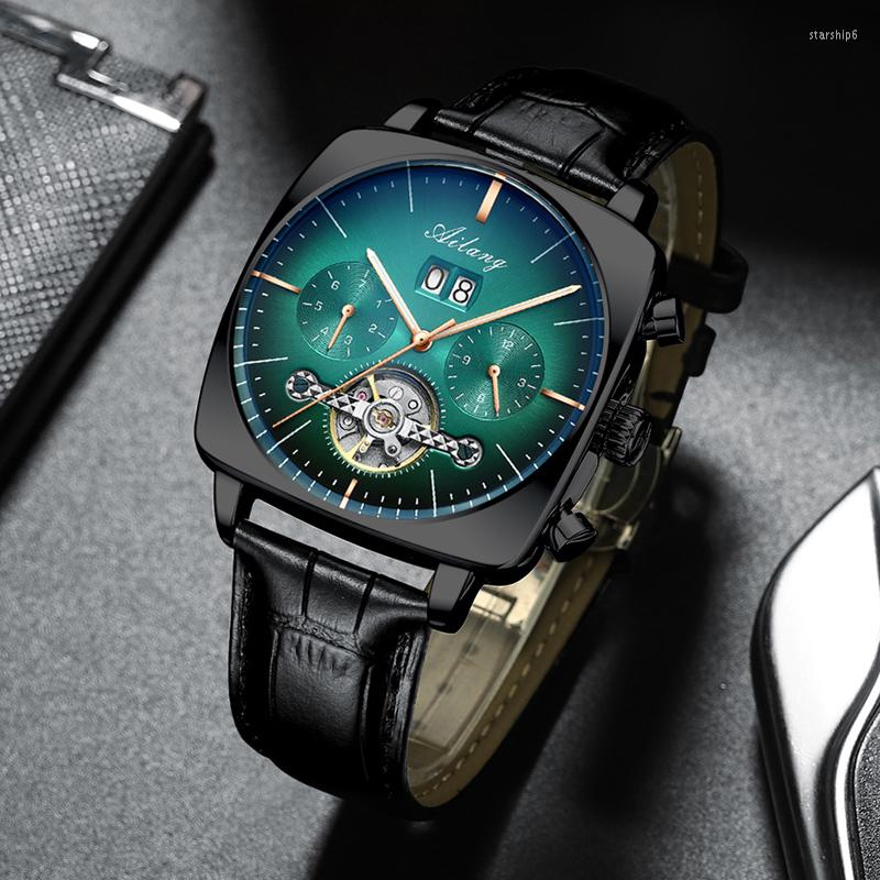 Wristwatches AILANG Sports Watch Men Automatic Mechanical Watches Mens Skeleton Tourbillon Black Top Brand Horloges Mannen Montre Homme
Wristwatches AILANG Sports Watch Men Automatic Mechanical Watches Mens Skeleton Tourbillon Black Top Brand Horloges Mannen Montre Homme