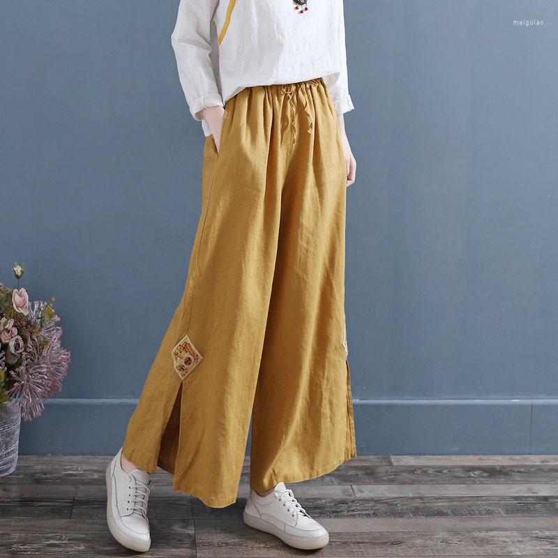 Ethnic Clothing 2022 Chinese Style Cotton Linen Trousers Wide Leg Pants Women's Summer Retro Embroidery Loose Zen G724
Ethnic Clothing 2022 Chinese Style Cotton Linen Trousers Wide Leg Pants Women's Summer Retro Embroidery Loose Zen G724