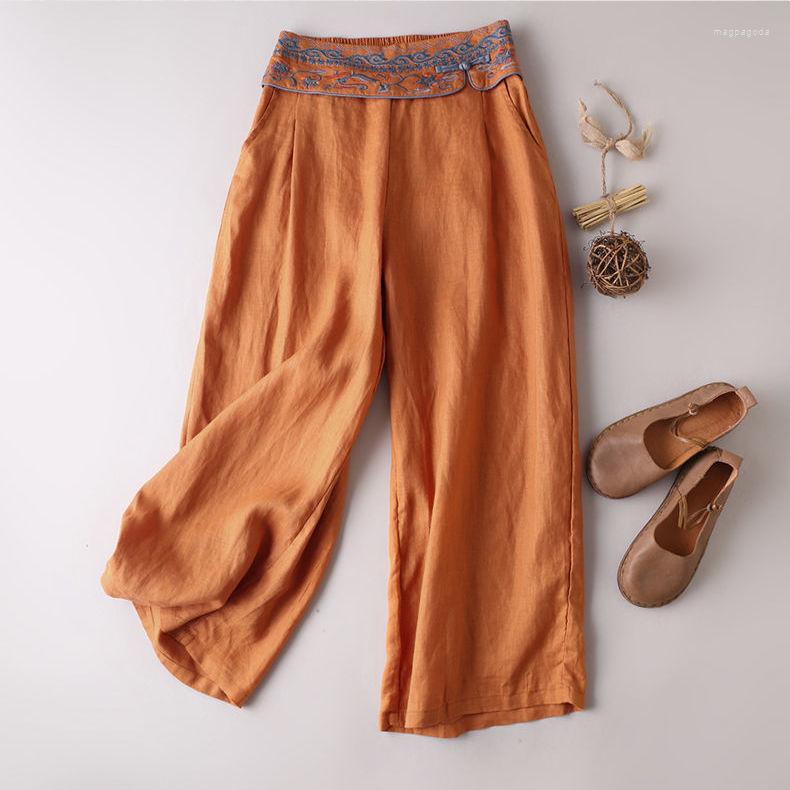 Ethnic Clothing 2022 Chinese Style Women Pants Embroidered Zen Dress Casual Trousers Cotton Linen High Waist National Wide Leg
Ethnic Clothing 2022 Chinese Style Women Pants Embroidered Zen Dress Casual Trousers Cotton Linen High Waist National Wide Leg