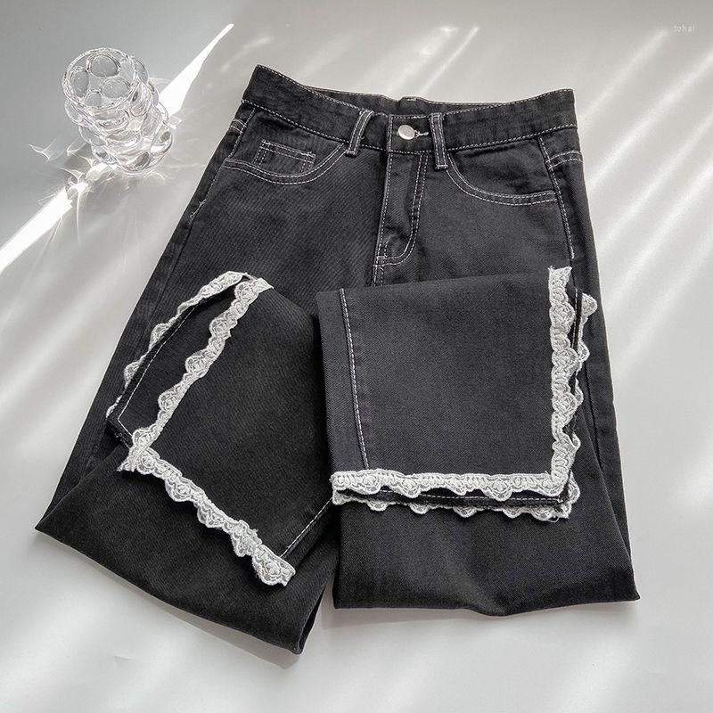 Women' Jeans Patchwork Lace Split Denim Pant Mom Slit Trouser Boyfriend Women Streetwear Harajuku Fashion Punk Gothic Wide Leg, 03
Women' Jeans Patchwork Lace Split Denim Pant Mom Slit Trouser Boyfriend Women Streetwear Harajuku Fashion Punk Gothic Wide Leg, 03