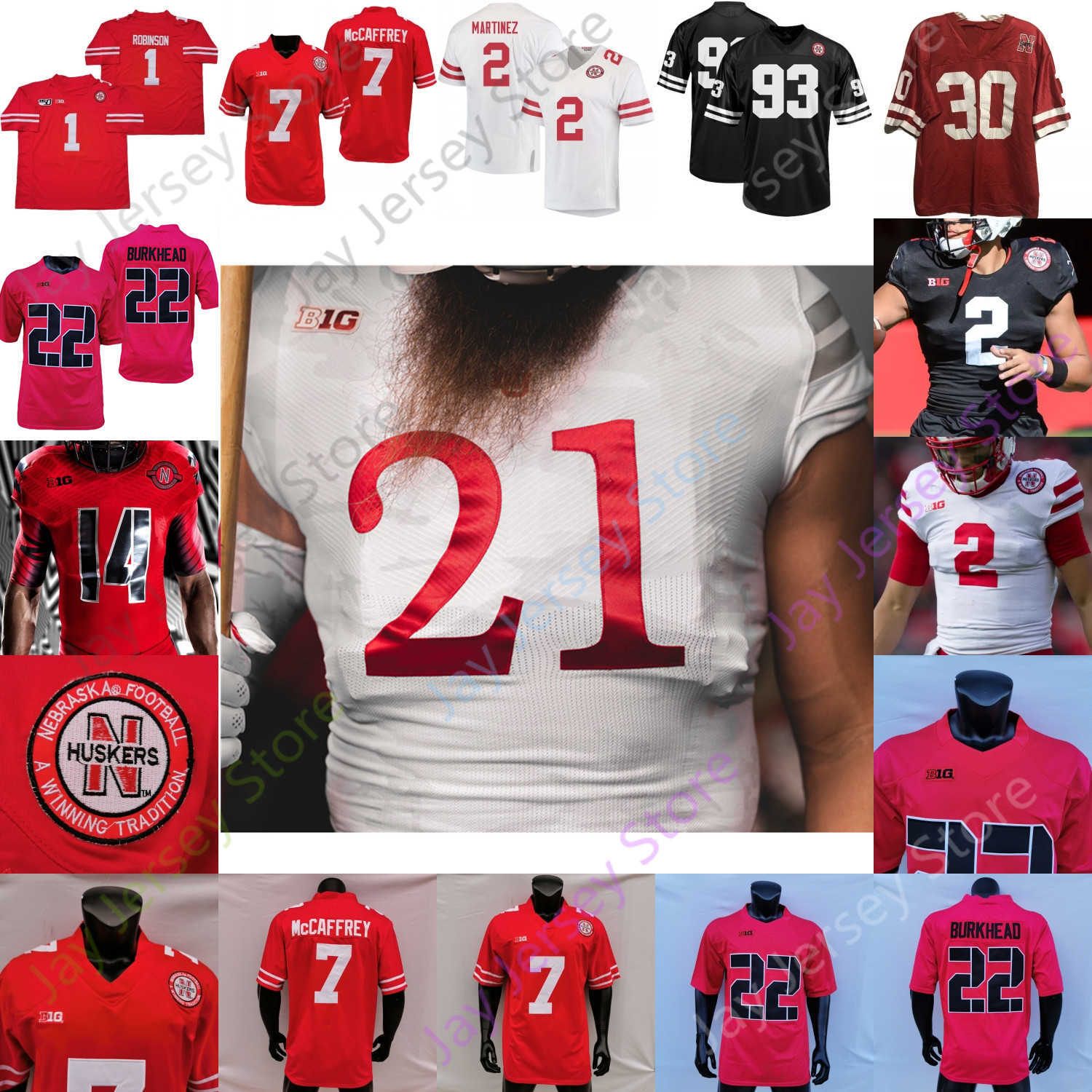 Nebraska Cornhuskers Football Jersey NCAA College Casey Thompson Anthony Grant Luke Reimer Isaiah Garcia-Castaneda Trey Palmer Suh Martinez, Black i
Nebraska Cornhuskers Football Jersey NCAA College Casey Thompson Anthony Grant Luke Reimer Isaiah Garcia-Castaneda Trey Palmer Suh Martinez, Black i