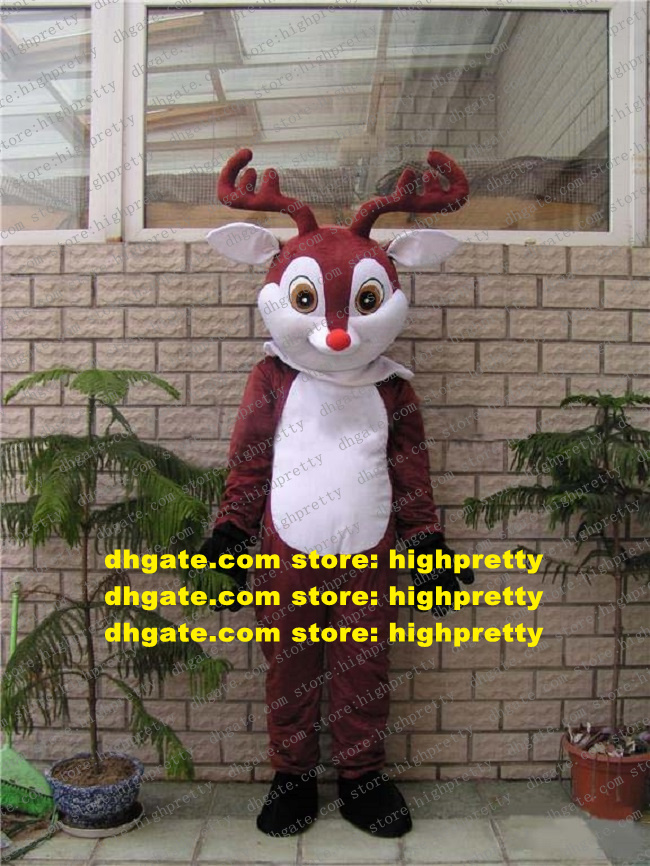 Fancy Rudolph Mascot Costume The Red Nosed Deer Reindeer Mascotte Caribou Rangifer White Belly Adult No.813, As in photos
Fancy Rudolph Mascot Costume The Red Nosed Deer Reindeer Mascotte Caribou Rangifer White Belly Adult No.813, As in photos