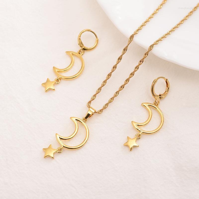 Necklace Earrings Set & Africa Dubai Gold Earring Women Party Gift Moon Star Bridal DIY Charms Girls Kid, Picture shown
Necklace Earrings Set & Africa Dubai Gold Earring Women Party Gift Moon Star Bridal DIY Charms Girls Kid, Picture shown