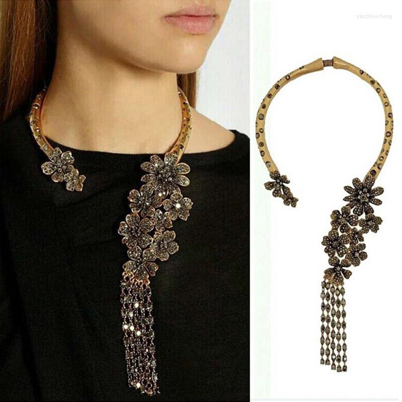 Choker Vintage Ethnic Necklace Women Gold Opening Tribal Female CZ Rhinestone Flower Long Tassel Big Statement
Choker Vintage Ethnic Necklace Women Gold Opening Tribal Female CZ Rhinestone Flower Long Tassel Big Statement