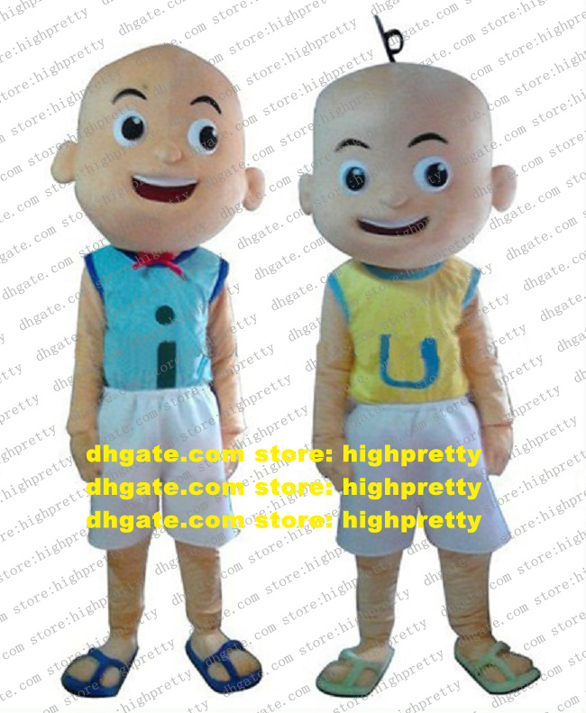 Upin & Ipin Bald Child Monk Mascot Costume Adult Size With Blue Vest Yellow Coat Red Tie White Pants No.4797
Upin & Ipin Bald Child Monk Mascot Costume Adult Size With Blue Vest Yellow Coat Red Tie White Pants No.4797