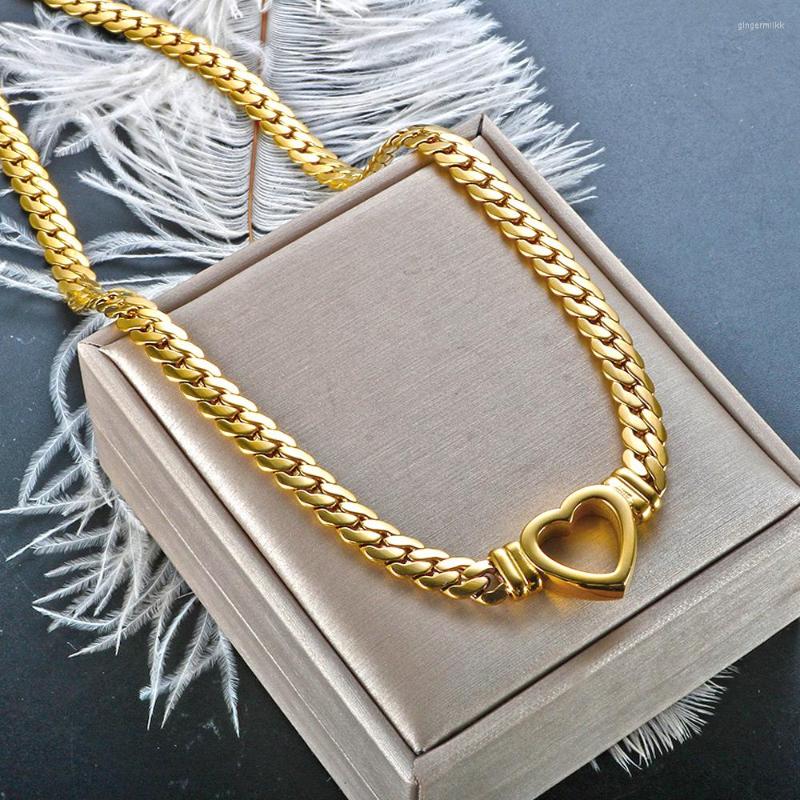 Chains ZMFashion Gold-Plated Waterproof Stainless Steel Love Heart Shape Necklace Luxury Jewelry Chain For Woman Man Elegant
Chains ZMFashion Gold-Plated Waterproof Stainless Steel Love Heart Shape Necklace Luxury Jewelry Chain For Woman Man Elegant