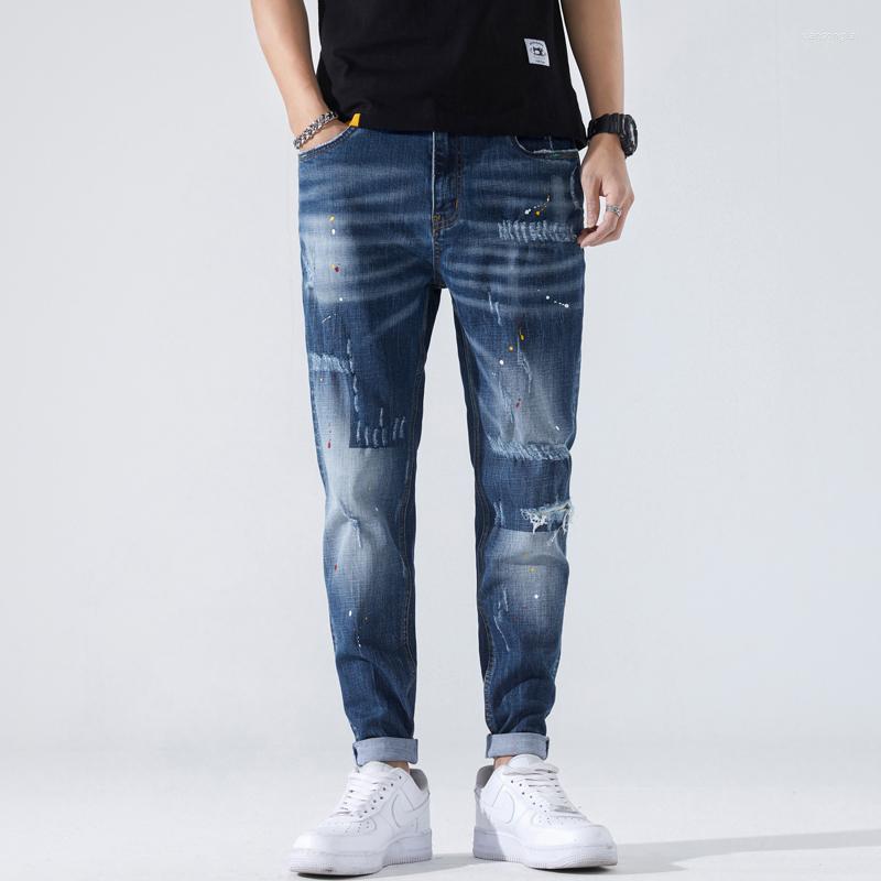 Men's Jeans Ripped Men Slim Fit Dark Blue Stretch Destroyed Hip Hop Patchwork Beggar Pants Denim Trousers Torn Frayed Motocycle, 10blue
Men's Jeans Ripped Men Slim Fit Dark Blue Stretch Destroyed Hip Hop Patchwork Beggar Pants Denim Trousers Torn Frayed Motocycle, 10blue