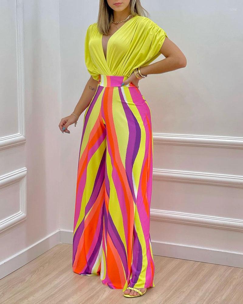 Women' Two Piece Pants 2022 Womens V Neck Batwing Sleeve Wrap Top & Allover Print Wide Leg Set Summer Suits Lounge Female 2 PCS, Green
Women' Two Piece Pants 2022 Womens V Neck Batwing Sleeve Wrap Top & Allover Print Wide Leg Set Summer Suits Lounge Female 2 PCS, Green