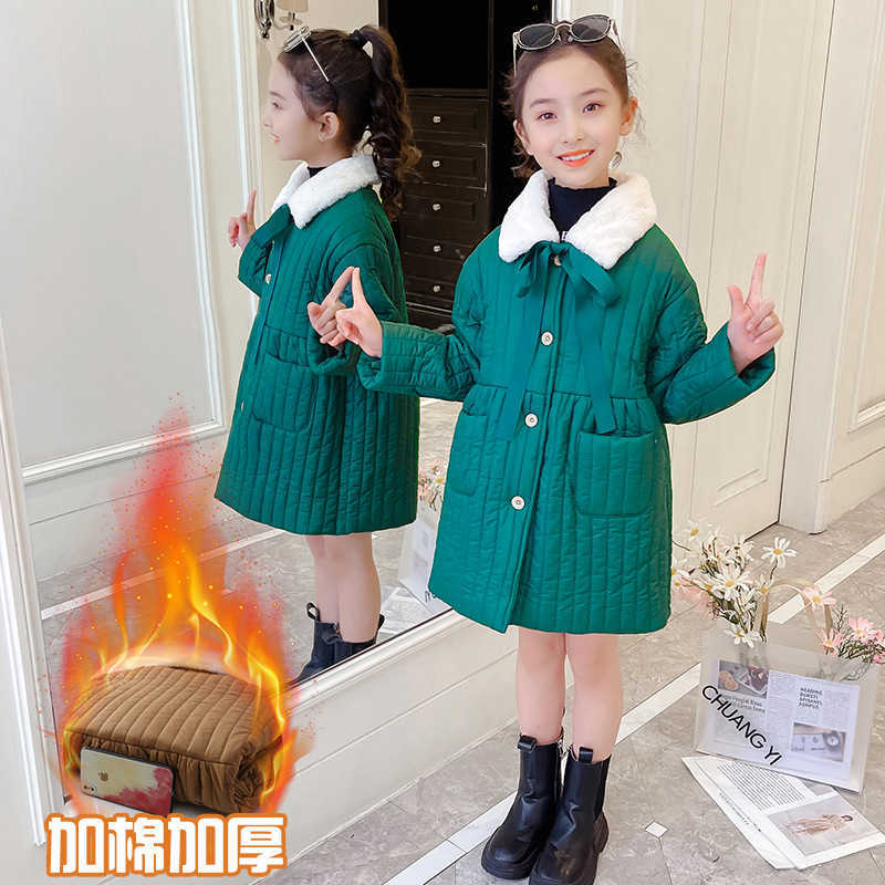 Children's Coat clothes new style girl's cotton padded for and in winter thickened coats for children