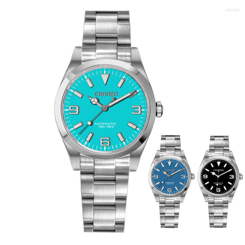 Wristwatches Cronos EX Miyota Watch For Men 8215 Movement Mechanical Diver Automatic Sapphire Glass Bushed Bracelet 100M Waterproof, White
Wristwatches Cronos EX Miyota Watch For Men 8215 Movement Mechanical Diver Automatic Sapphire Glass Bushed Bracelet 100M Waterproof, White