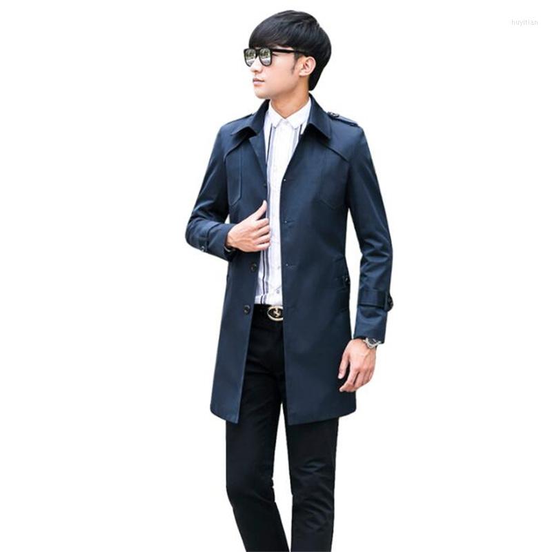 Men' Trench Coats Korean Style Spring And Autumn Single-Breasted Mid-Length Blue Slim Clothes Abrigos Hombre Invierno Cortavientos Casacos, Beige
Men' Trench Coats Korean Style Spring And Autumn Single-Breasted Mid-Length Blue Slim Clothes Abrigos Hombre Invierno Cortavientos Casacos, Beige