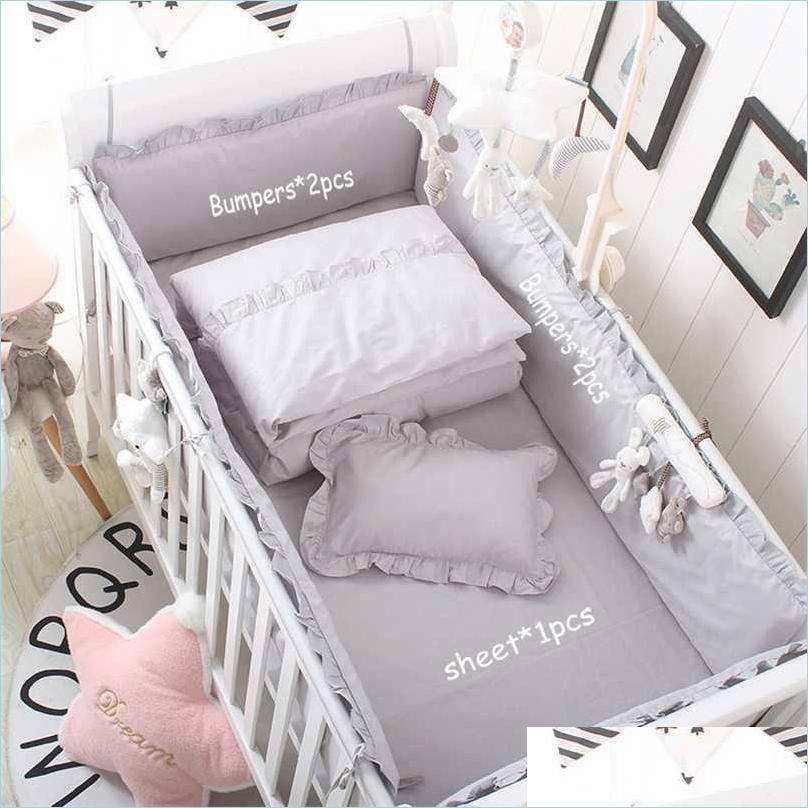 Bedding Sets 5Pcs Cotton Grey Baby Bed Bumper Cot Antibump Born Crib Liner Sets Safe Pad Babies Bumpers Er For Boy And Girl 211025 D Dh5Yz, Red
Bedding Sets 5Pcs Cotton Grey Baby Bed Bumper Cot Antibump Born Crib Liner Sets Safe Pad Babies Bumpers Er For Boy And Girl 211025 D Dh5Yz, Red