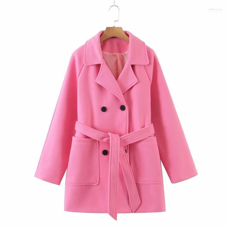 Women' Wool Women' & Blends Elegant Women Pink Long Thick Coat With Belt Double Breasted Texture Female For Autumn Winter Chic Jacket
Women' Wool Women' & Blends Elegant Women Pink Long Thick Coat With Belt Double Breasted Texture Female For Autumn Winter Chic Jacket