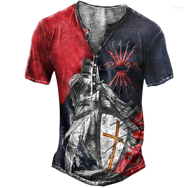 Men's T Shirts Men's T-Shirts Vintage Men's Imitation Cotton V Neck Button Summer Street Knights Templar Print Loose Short Sleeve, Ofsz-01937
Men's T Shirts Men's T-Shirts Vintage Men's Imitation Cotton V Neck Button Summer Street Knights Templar Print Loose Short Sleeve, Ofsz-01937